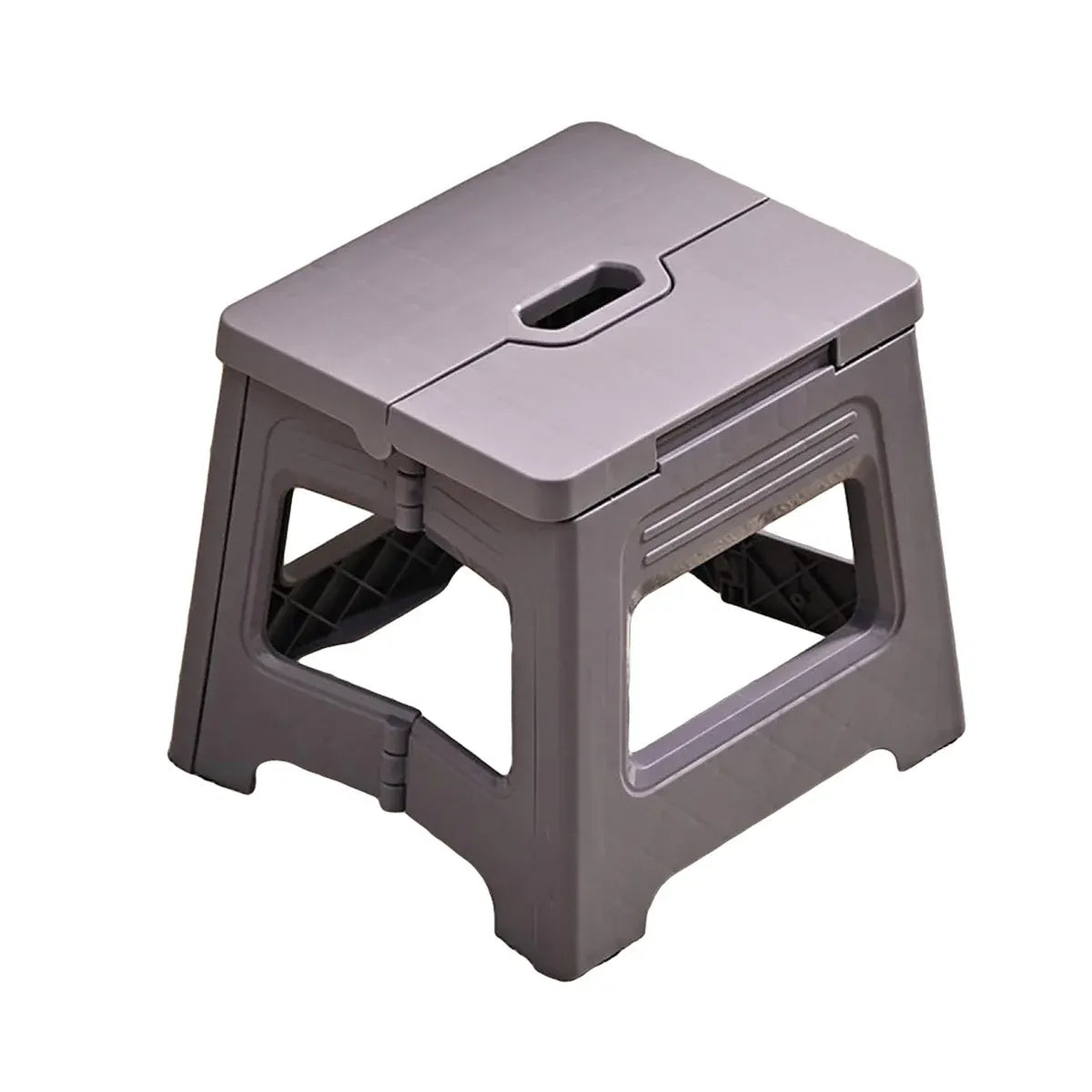 Portable Outdoor Plastic Folding Stool Lightweight Foldable For Camping Picnic - Pueple Grey