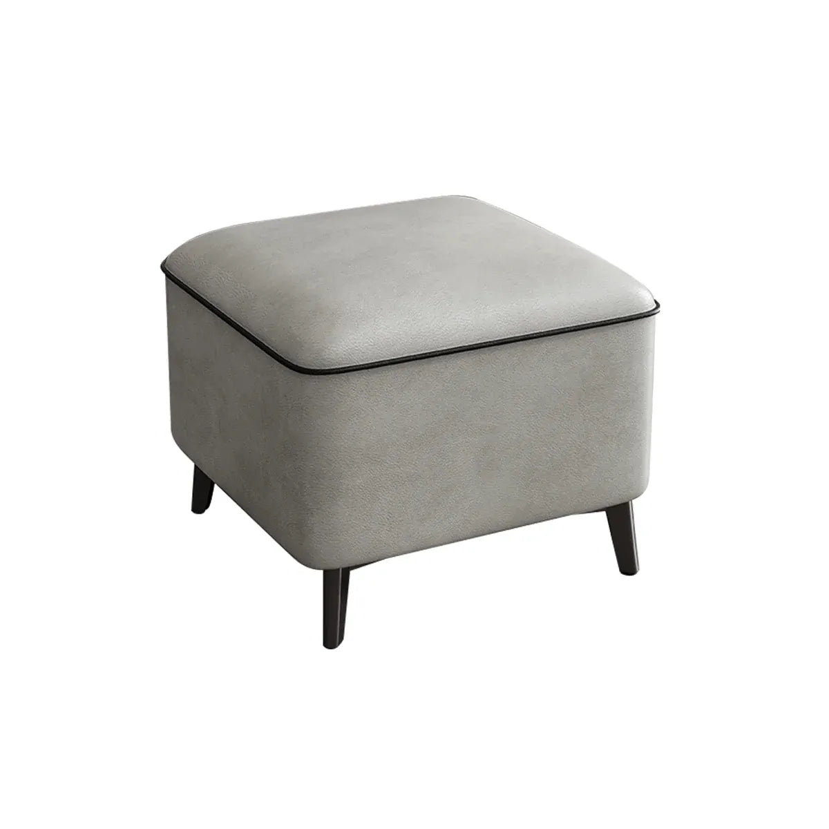 Household Light Luxury Door Shoe Bench Sofa Bench Solid Wood Leather Stool - Grey-L