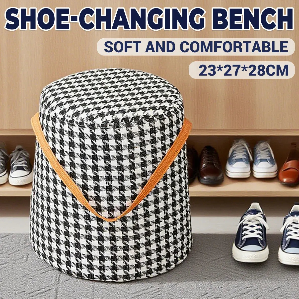 Home Portable Step Stool Shoe Changing Stool for Home Bedroom Lightweight Sturdy