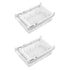 2Pcs Refrigerator Storage Drawer Fridge Organizer Rack Kitchen Egg Holder Space - No Grid
