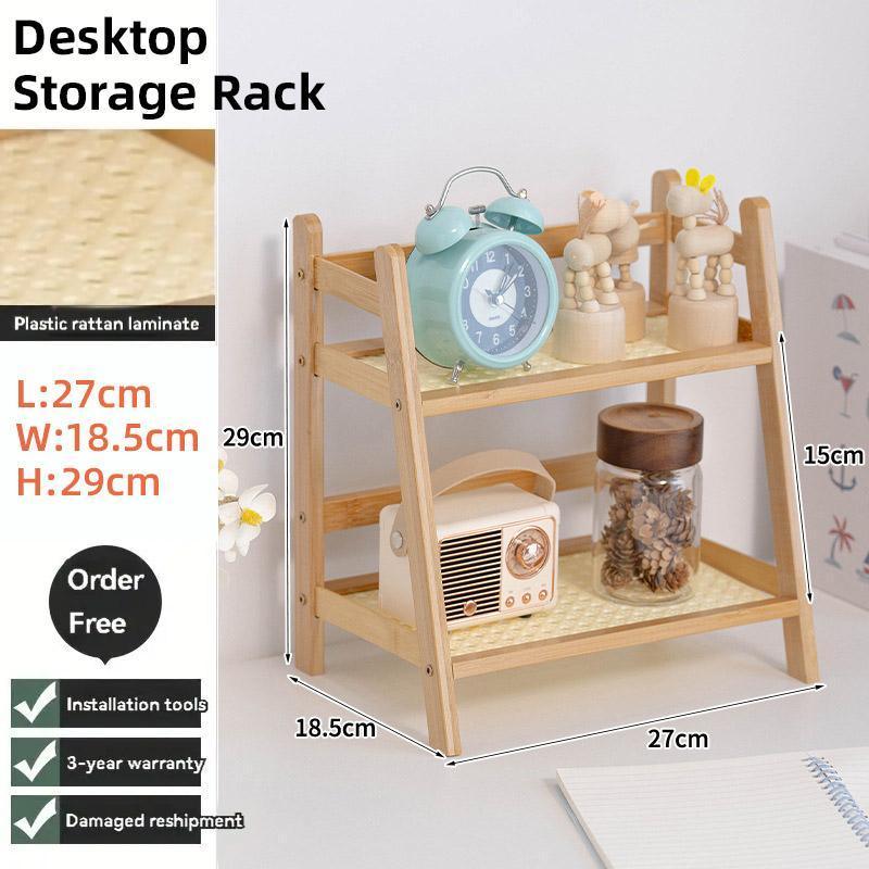 Multi Tier Desktop Storage Shelf Organizer Rack for Home Office and Study Use