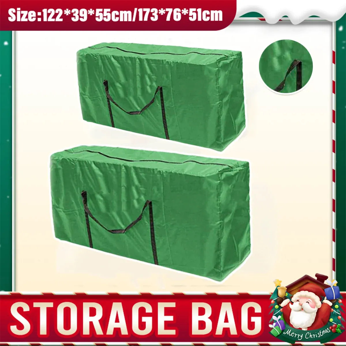 Extra Large Heavy Duty Storage Bag Waterproof Garden Furniture Cover Organizer - 122cm x 39cm x 55cm