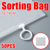 50PCS Clear Pull Tab Organizer Bags Daily Essentials Sorting Bags Transparent