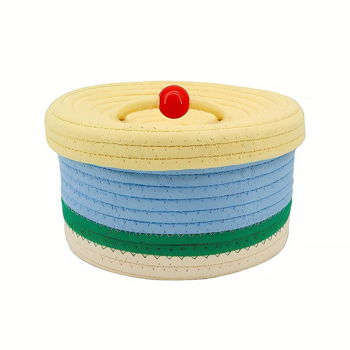 Storage Basket Desktop Organizer for Cosmetics Toys Office Desk Storage Box - Beige