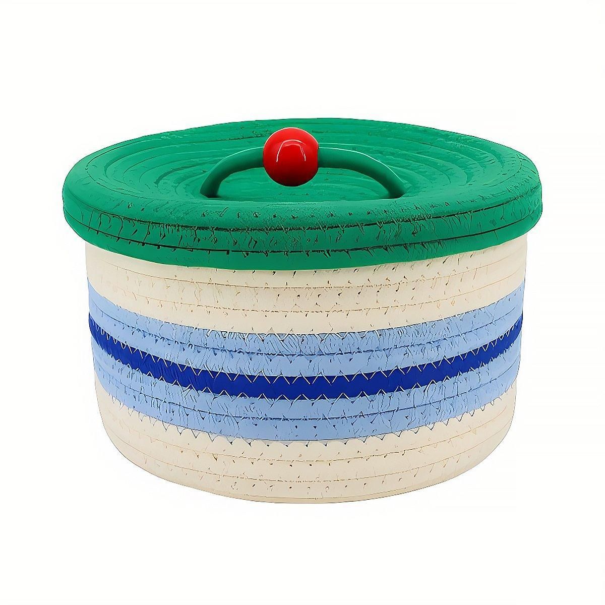 Storage Basket Desktop Organizer for Cosmetics Toys Office Desk Storage Box - Green