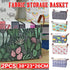 2pcs Foldable Cotton Linen Storage Baskets Home Organizer Box Office Supplies - Haig