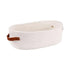 Oval Storage Basket with Handles Shelf Organiser Bin Laundry Toy Container - White