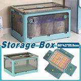 Large Foldable Plastic Storage Box Transparent Organizer for Home and Office