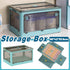 Large Foldable Plastic Storage Box Transparent Organizer for Home and Office