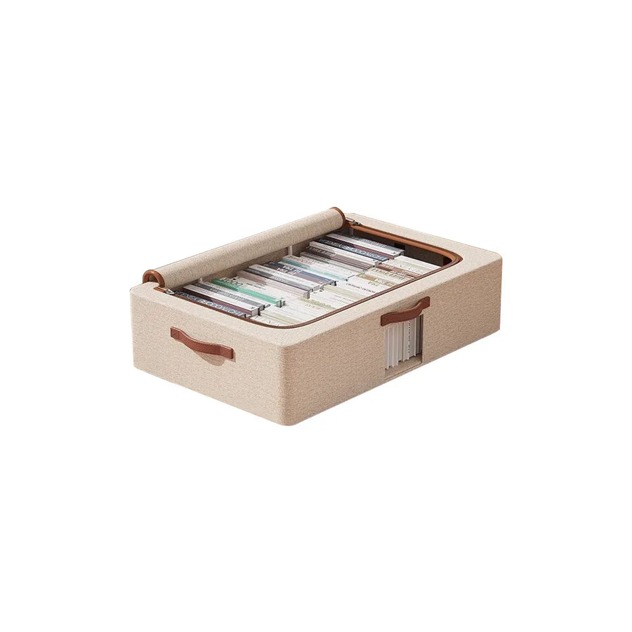 Home Foldable Under Bed Storage Box Clothes Shoes Bedding Dustproof Space Saving - M