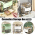 Large Capacity Cosmetic Storage Box Dustproof Organizer for Desktop Vanity Shelf - White