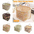 Portable Fabric Storage Basket Korean Pastoral Style Organizer for Home Sundries - Floral5