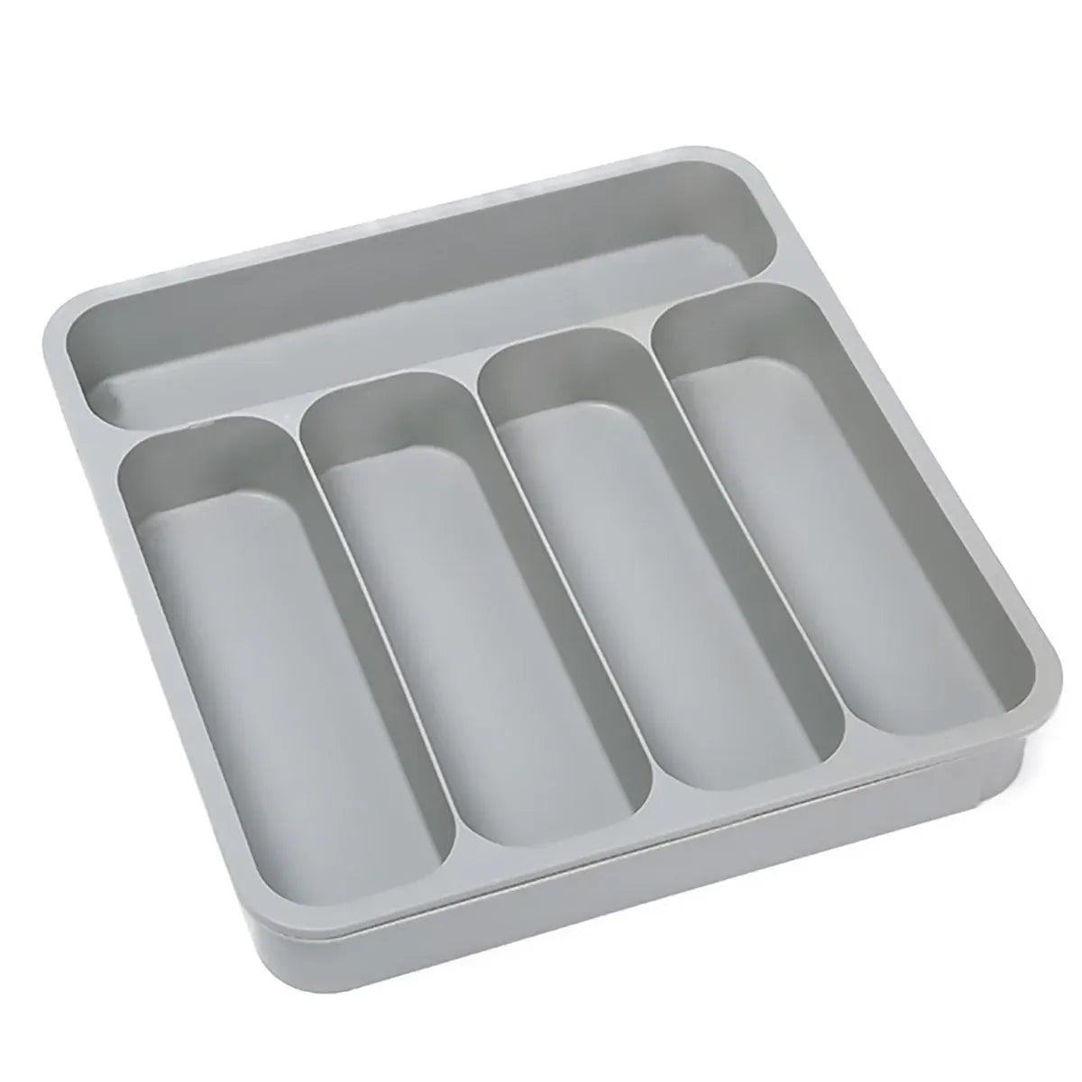 Expandable Cutlery Drawer Organizer Adjustable 6 Slot Kitchen Utensil Tray - Grey