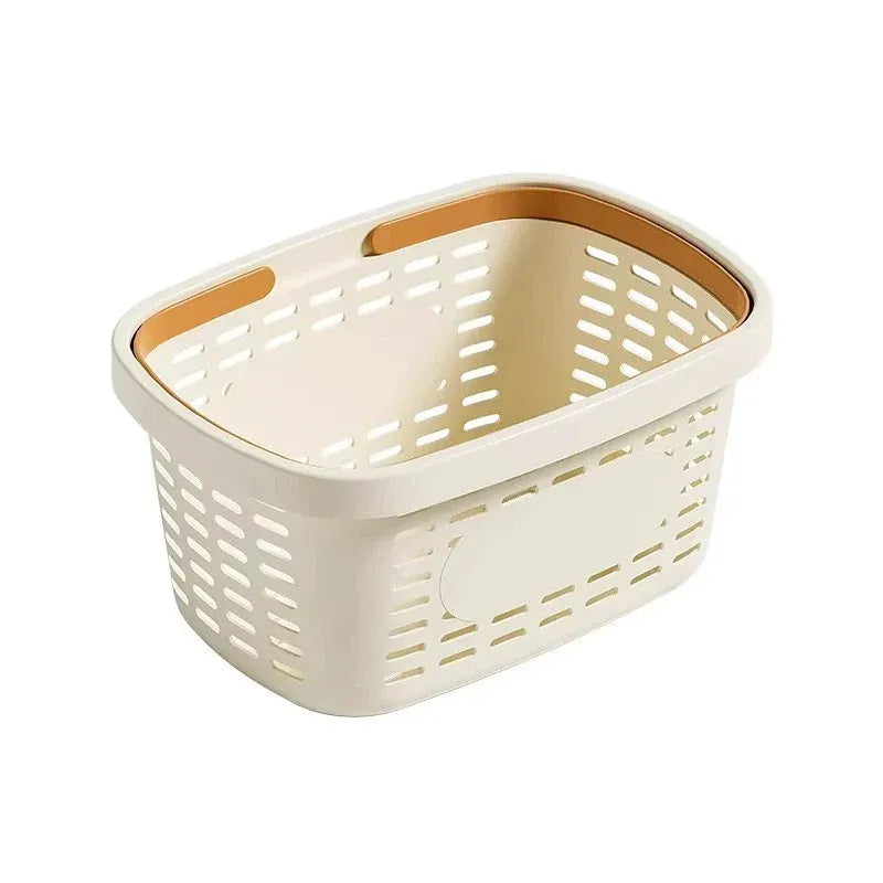 Bathroom Storage Basket Handheld Bath Basket Toiletries Organizer Shower Caddy - Orange