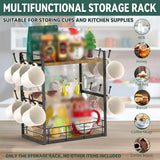 Multi-Functional Home Desktop Spice Storage Rack Kitchen Organizer Space-Saving