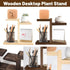 Wooden Desktop Storage Shelf Simple Decorative Flower Stand for Home Office - Wood Colour