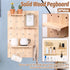 Wooden Pegboard Wall Shelf Hanging Storage for Home Office Display Sturdy