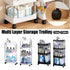 Multi Layer Rolling Storage Cart Kitchen Bathroom Organizer Shelf with Wheels - 4-White