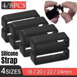 4/8pcs Watch Silicone Gel Ring Bracelet Rubber Bands for Men Women Fashion - 22mm-8pcs