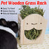 Wooden Hay Feeder Grass Rack Food Bowl Holder for Rabbit Guinea Pig Small Pets