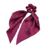 Chiffon Ponytail Scarf Bow Elastic Hair Rope Tie Scrunchies Ribbon Hair Bands - Wine Red