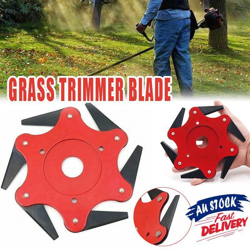 6 Teeth Grass Trimmer Brush Cutter Head Steel Garden Tools Strimmer Mower Blade AU