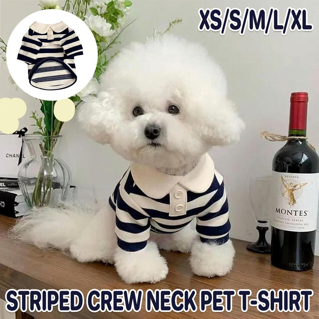 Short Sleeve Summer Striped Pet Tee Round Neck Comfortable Shirt for Dogs Cats - XXL