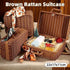 Rattan Organizer Woven Suitcase Storage Boxes for Home Office Organization