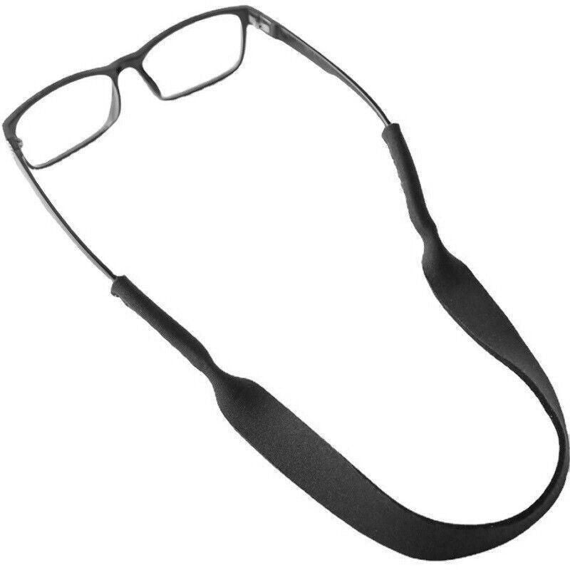 Sunglasses Strap Sports Band Glasses Neck Cord Neoprene Eyewear - Black