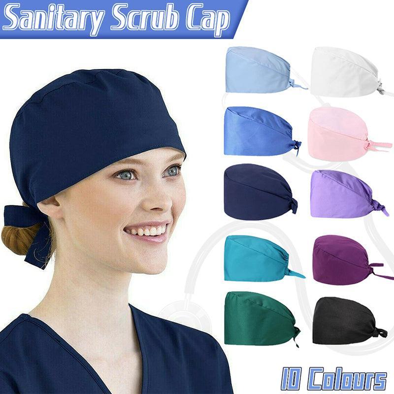 100% Cotton Unisex Surgical Scrub Cap for Doctors & Nurses - Light Blue