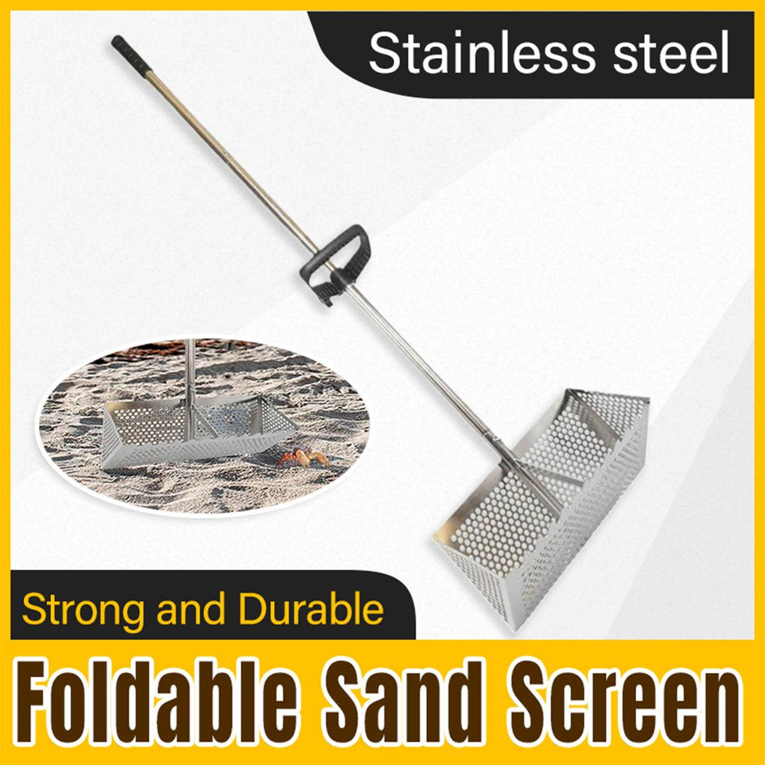 Stainless Steel Sand Screen Collapsible Beach Screen Crab Trap Fishing Gear