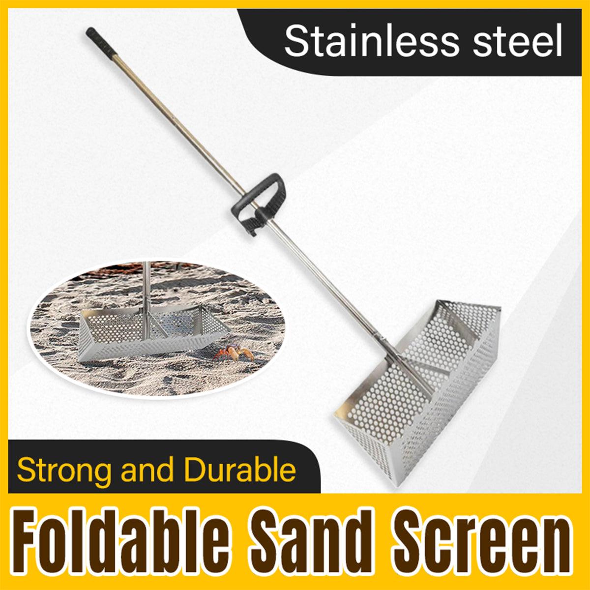 Stainless Steel Sand Screen Collapsible Beach Screen Crab Trap Fishing Gear