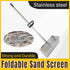 Stainless Steel Sand Screen Collapsible Beach Screen Crab Trap Fishing Gear