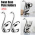 2pcs Stainless Steel Fruit Fork Coffee Spoon Set with Swan Base for Desserts