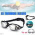 Unisex Swimming Goggles Waterproof Anti Fog Adjustable Swim Glasses for Men Women - Grey