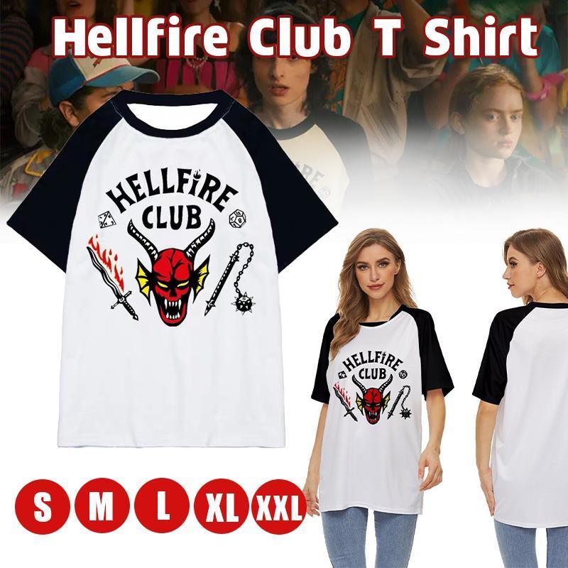 Stranger Things  Hellfire Club Short Shirt Sleeve Baseball Unisex T-Shirt  S~XXL AU - XL