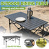 Folding Outdoor Camping Table Portable Aluminium Top Picnic Beach Garden