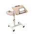 Portable Adjustable Height Laptop Desk Stand Mobile Table For Bed Sofa Office - Natural Wood