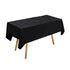 10pcs PEVA Rectangle Tablecloths Solid Colour Waterproof Party Table Covers - Black