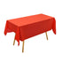 10pcs PEVA Rectangle Tablecloths Solid Colour Waterproof Party Table Covers - Red
