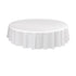 10pcs Round Tablecloth Solid Color Waterproof PEVA Table Cover 213cm Diameter - White