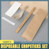 100pcs Disposable Chopsticks Set Four Pair Pack for Home Restaurant Fast Food