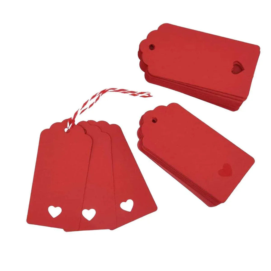 200pcs Valentines Day Love Cards Party Favors Birthday Gift Tags Decoration - Red