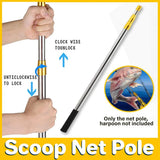 Stainless Steel Telescopic Mesh Rod Extendable Fishing Landing Net Handle Pole