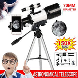 HD Astronomical Telescope with Desktop Tripod and Up to 150X Combo Magnification