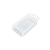 20PCS Mini Transparent Storage Box Telescopic Multi Purpose Clear Home Office - 6.8x6.8x2cm