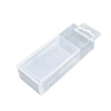20PCS Mini Transparent Storage Box Telescopic Multi Purpose Clear Home Office - 10.3x10.3x2cm
