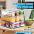 10PCS Clear PET Refrigerator Storage Box Food Grade Fruit Freezer Organizer Set