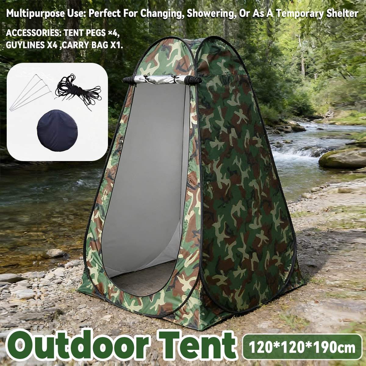Portable Outdoor Changing Tent Privacy Shelter Waterproof Camping Tent Easy Use