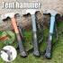 Outdoor Camping Hammer Tent Stake Puller Ground Hammer Heavy Duty Camping Tool - Grey
